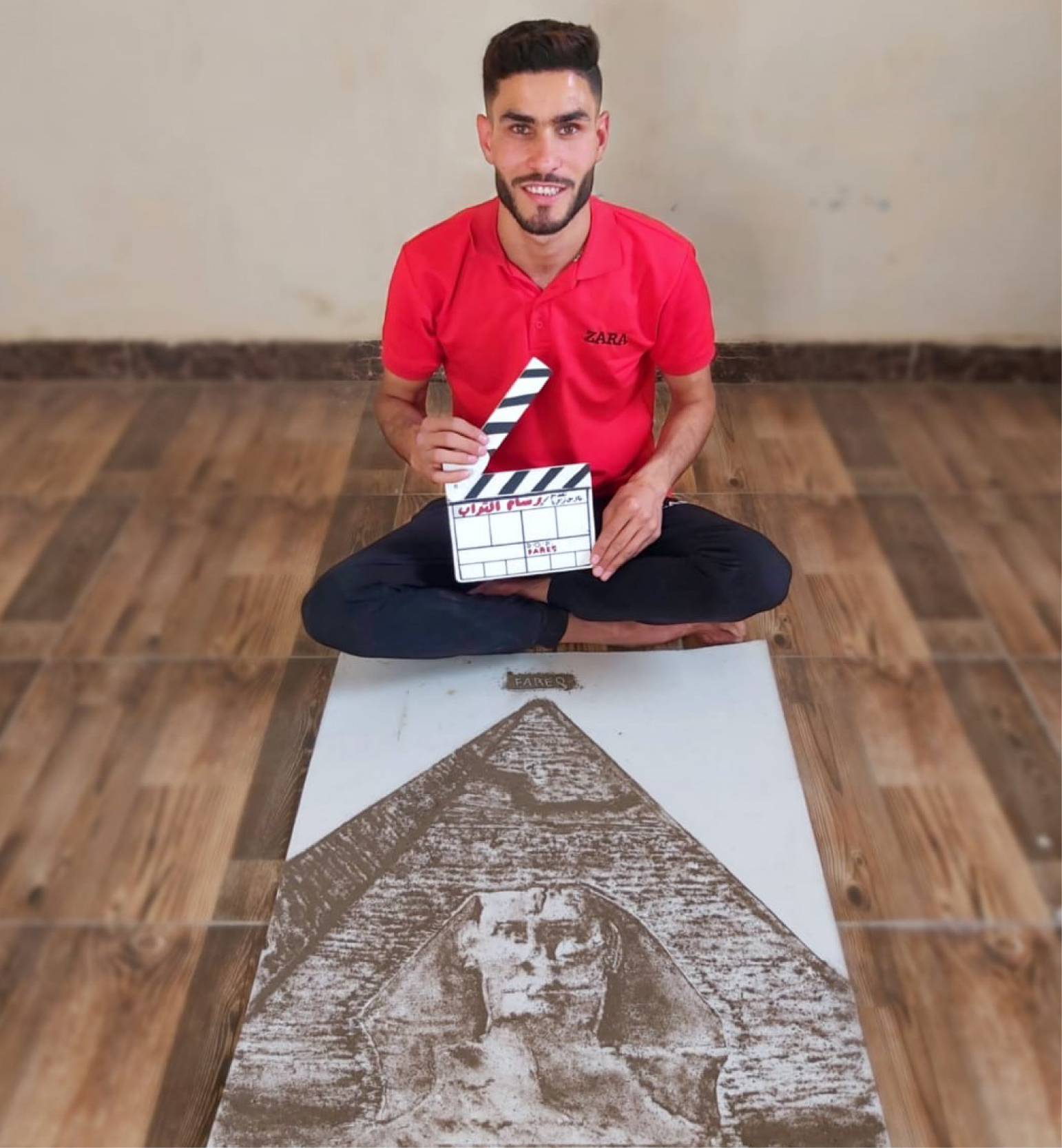 FARES ZAKARIA - FIRST DIRT ARTWORK DEPICTING THE EGYPTIAN PYRAMIDS